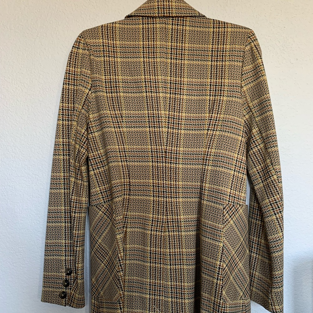Notched Collar Plaid Jacket main image 0